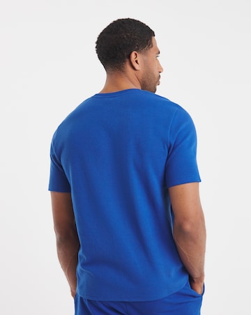 BOSS Short Sleeve Waffle Lounge T-Shirt - Bright Blue