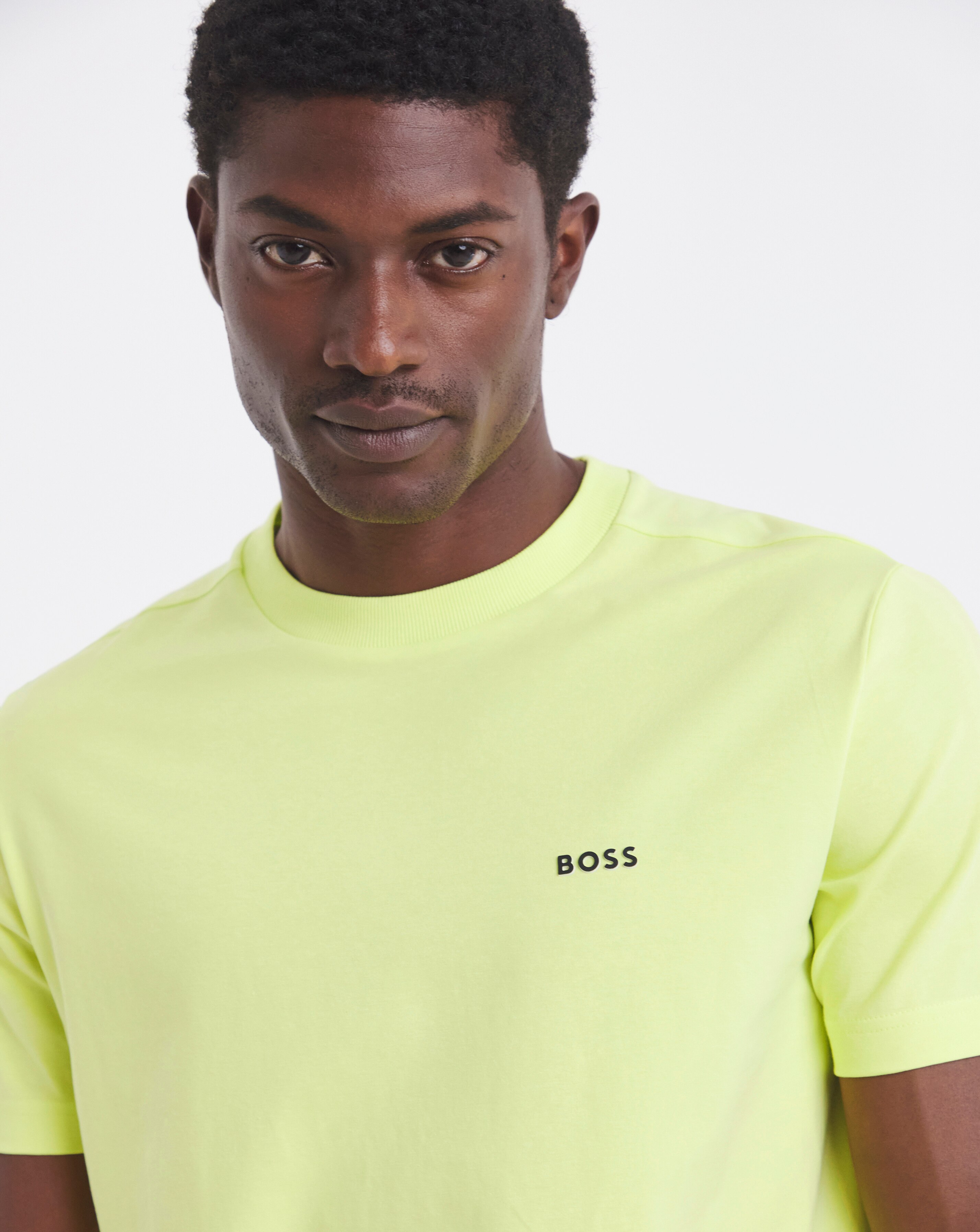 BOSS Short Sleeve Small Logo T-Shirt - Lime | JD Williams