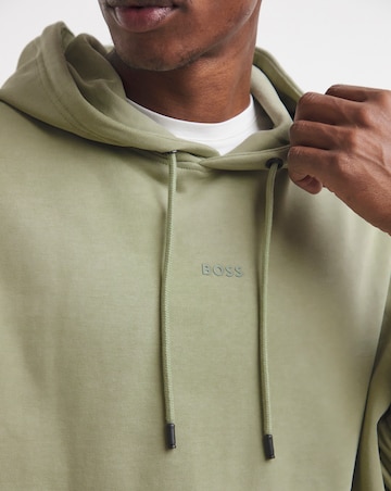 BOSS Centre Logo Hoodie - Sage