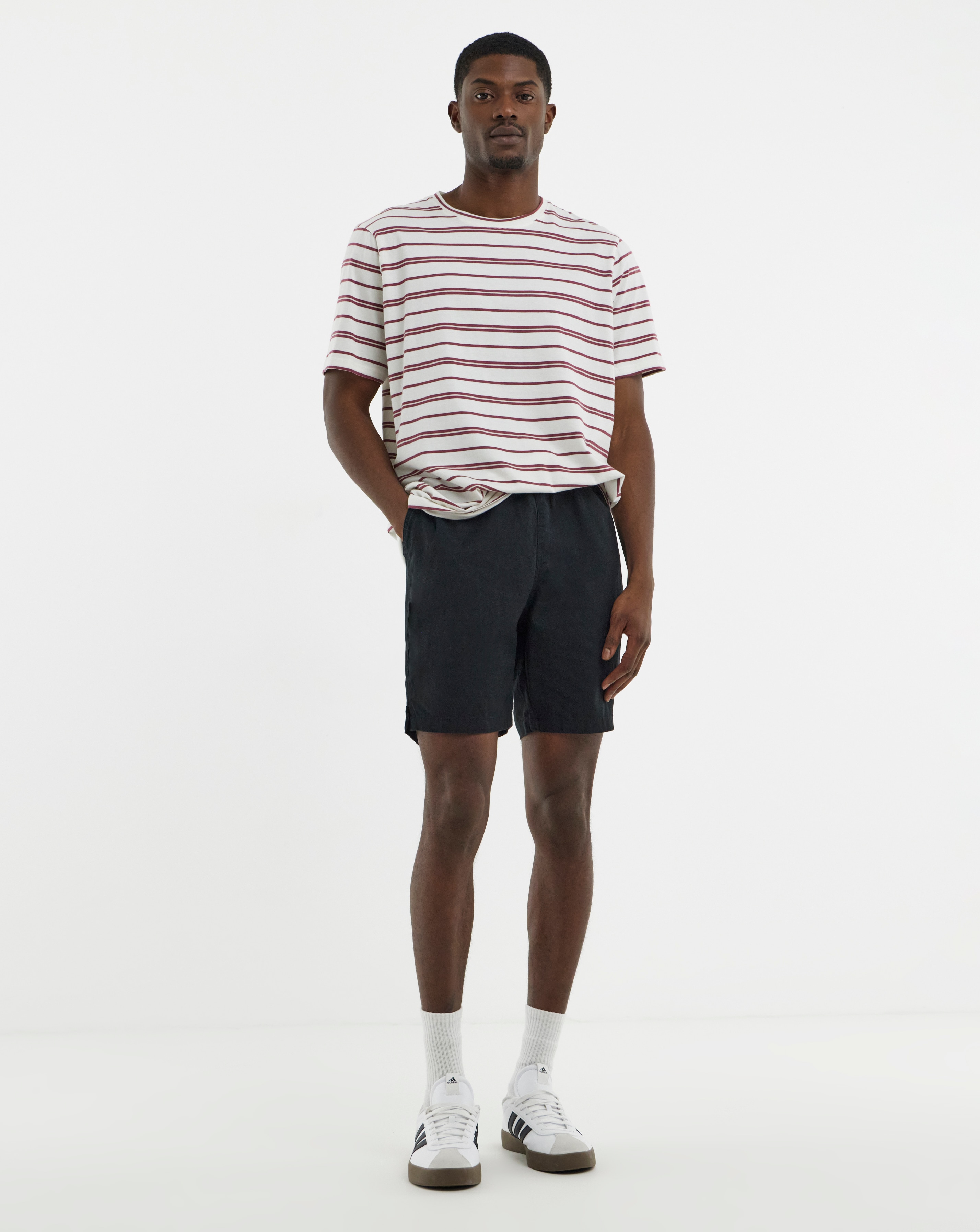 Linen Blend Elasticated Drawcord Short