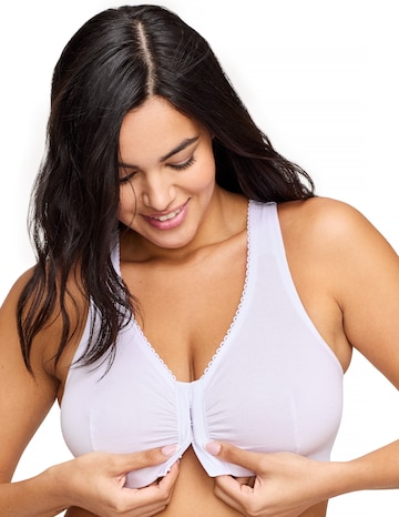 Glamorise Plus Size Front-Fastening Cotton T-Back 1908