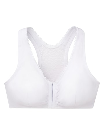 Glamorise Plus Size Front-Fastening Cotton T-Back 1908