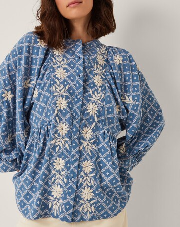 Monsoon Deniz Print Embroidered Shirt