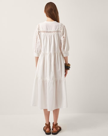 Monsoon Tillie Cutwork Tiered Midi Dress