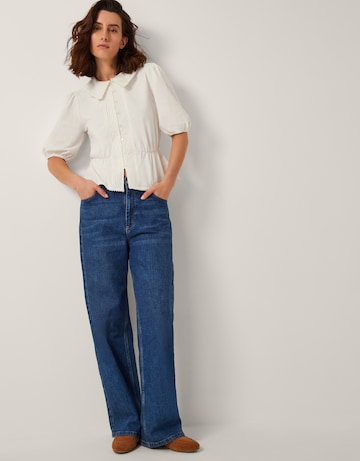 Monsoon Celia Puff Sleeve Collar Blouse