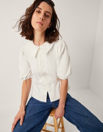 Monsoon Celia Puff Sleeve Collar Blouse