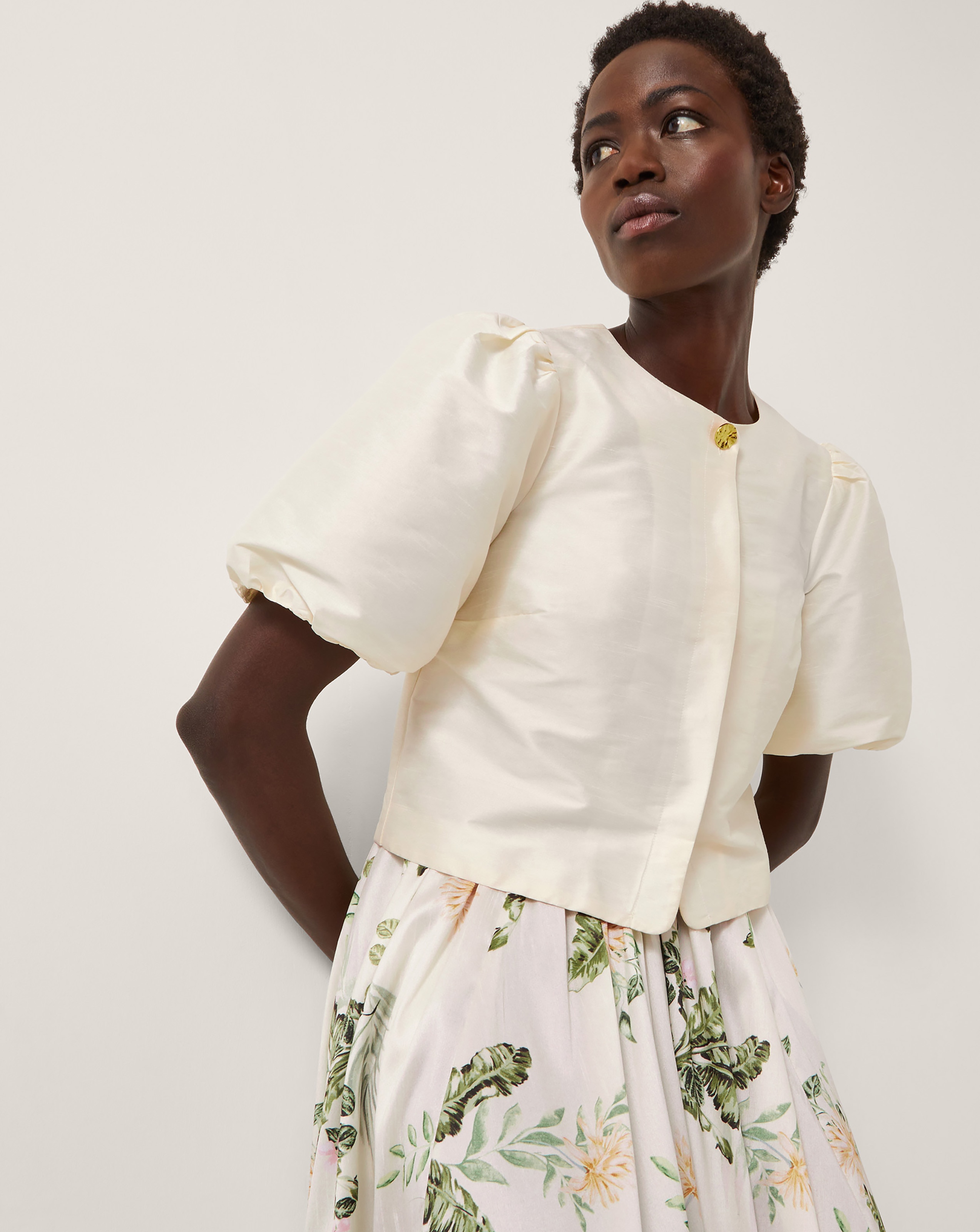 Monsoon Anne Puff Sleeve Jacket