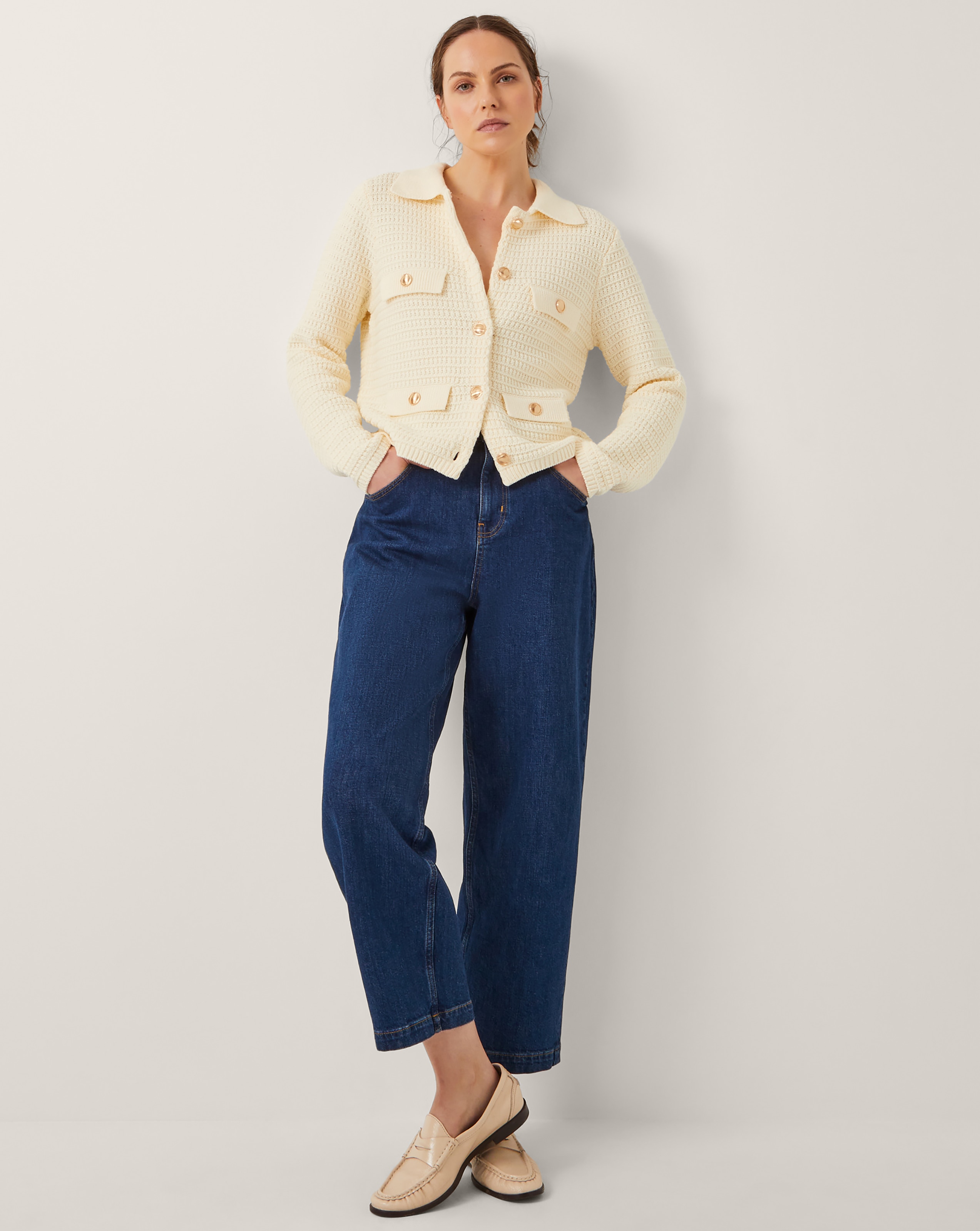 Monsoon Coby Collar Cardigan