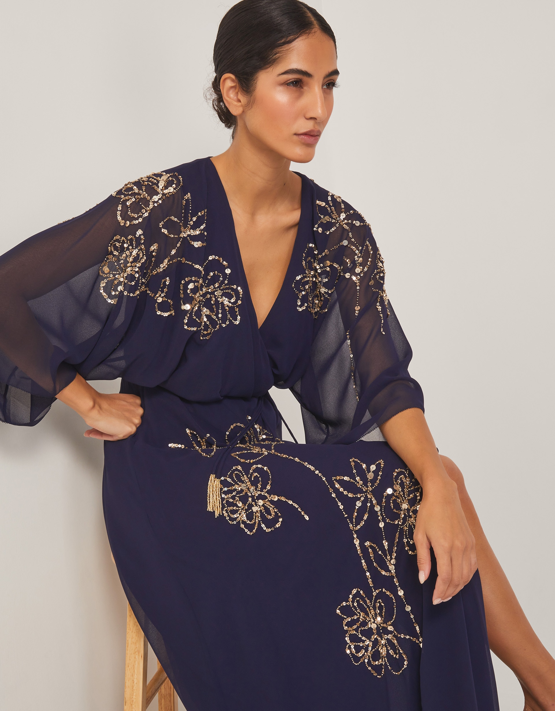 Monsoon Skyla Floral Maxi Wrap Dress