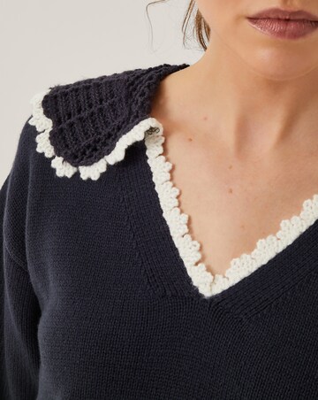 Monsoon Clay Collar V-Neck Jumper