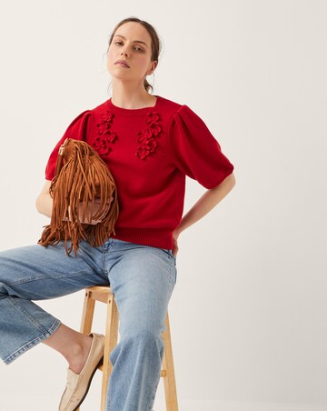 Monsoon Fee Floral Puff Sleeve Jumper