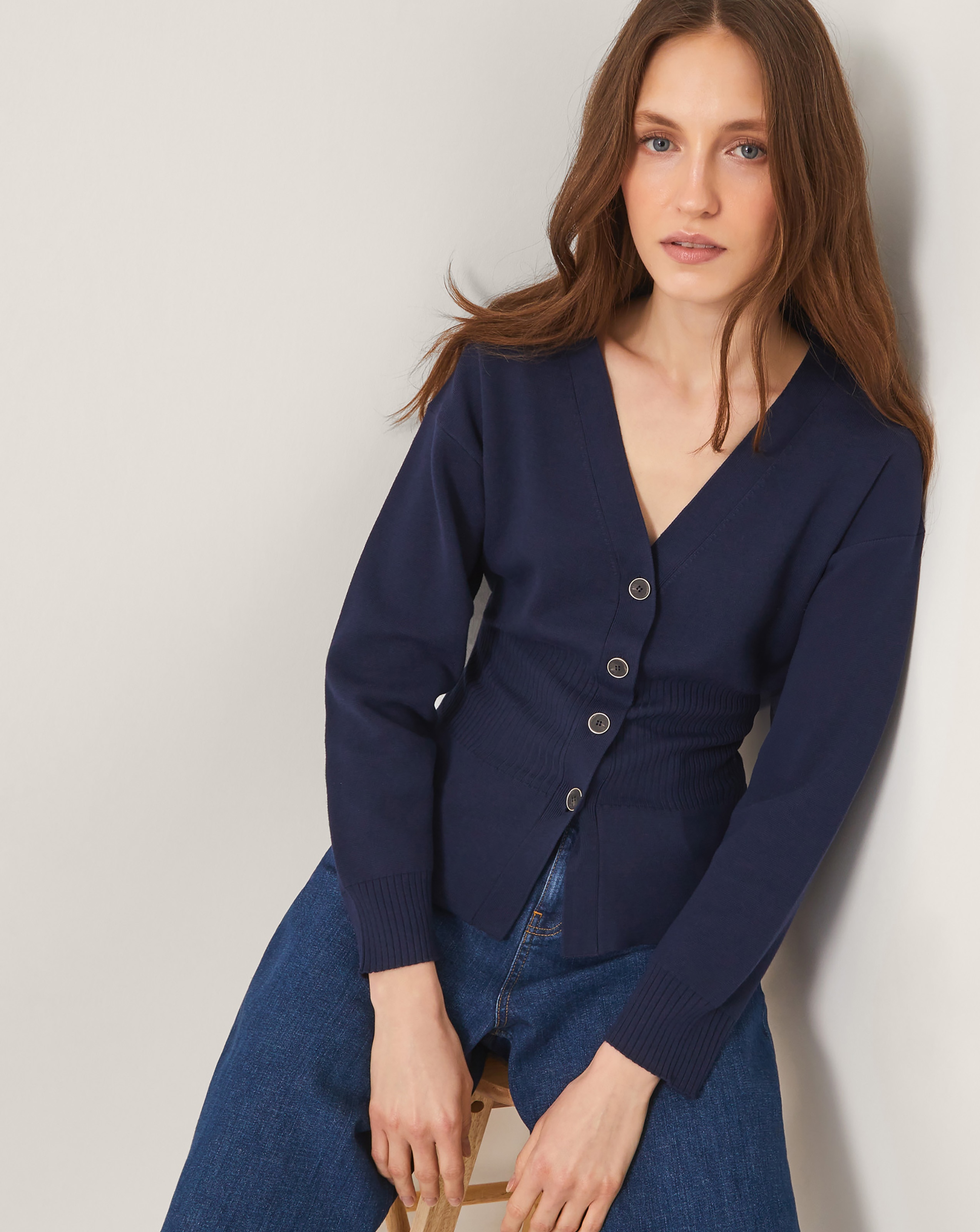 Monsoon Suzy Fitted V-Neck Cardigan