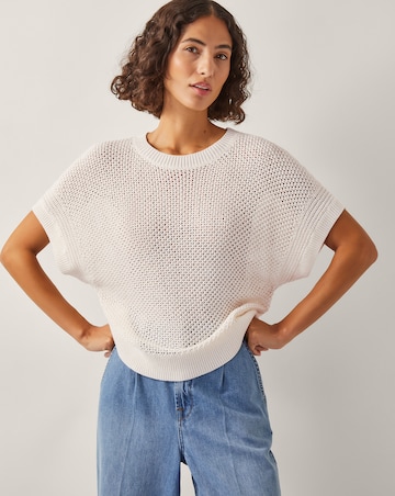 Monsoon Sybil Slouchy Crochet T-Shirt