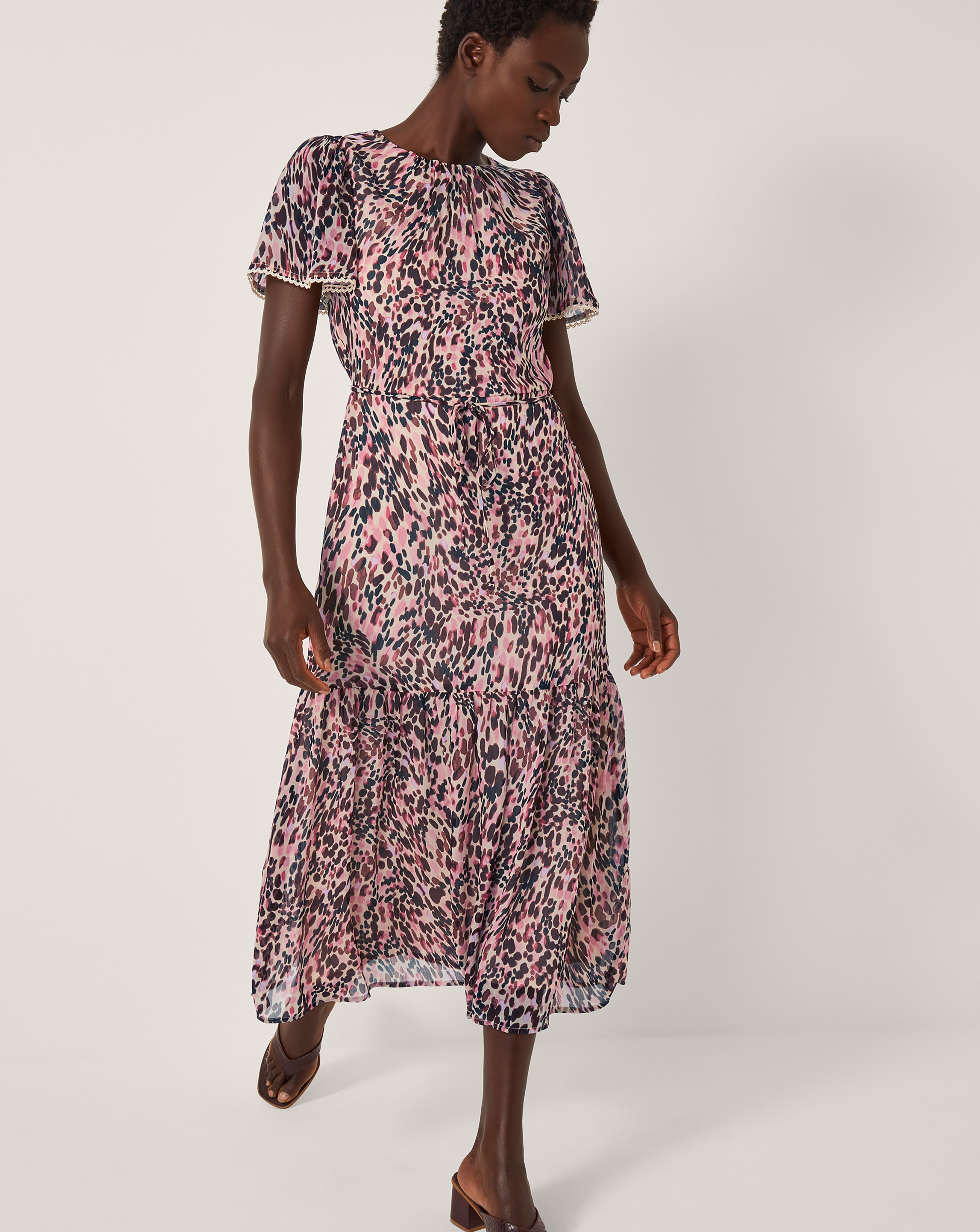 Monsoon Sisi Animal Print Midi Dress