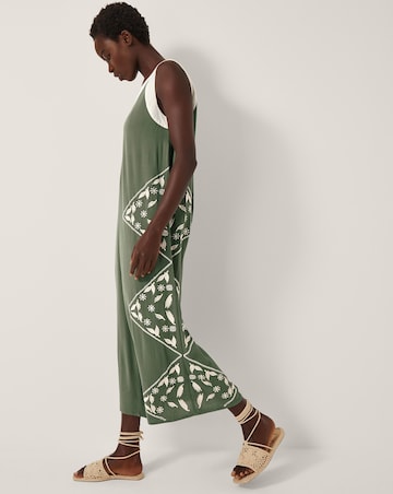 Monsoon Rhea Embroidered Culotte Romper