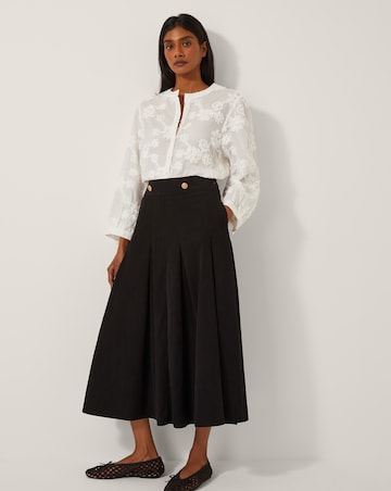 Monsoon Shan Stretch Corduroy Midi Skirt
