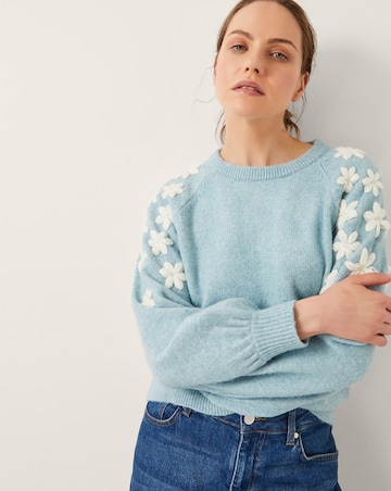 Monsoon Eva Embroidered Sleeve Jumper