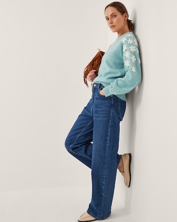 Monsoon Eva Embroidered Sleeve Jumper