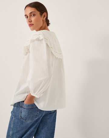 Monsoon Connie Puff Sleeve Collar Blouse