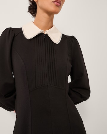 Monsoon Priya Ponte Collar Mini Dress