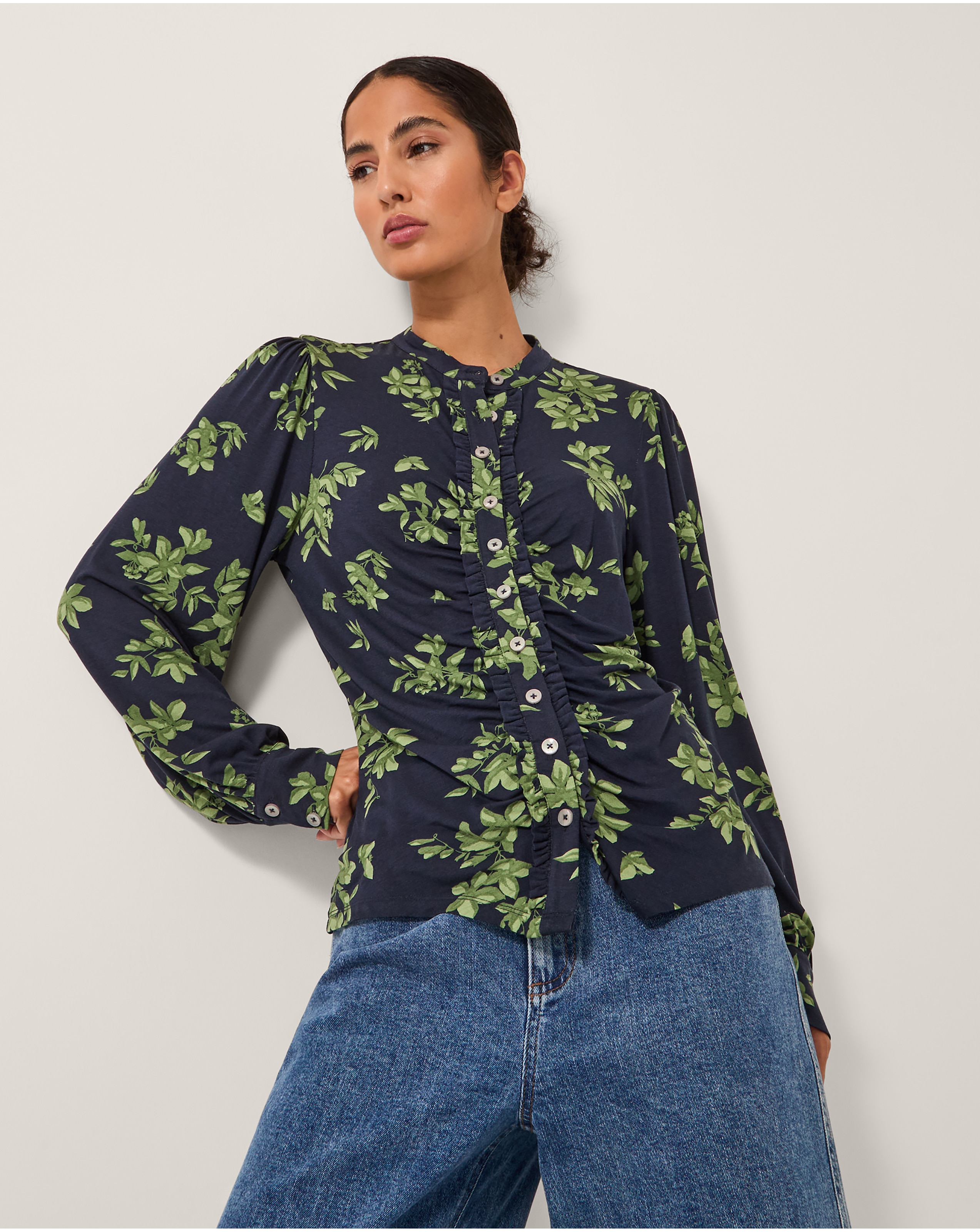 Monsoon Joules Floral Print Jersey Shirt