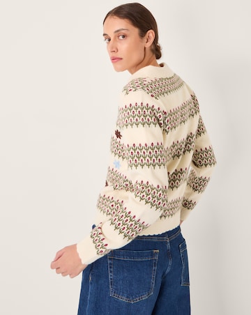 Monsoon Ella Floral Collar Cardigan