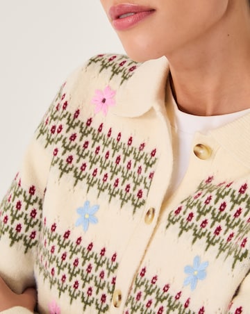 Monsoon Ella Floral Collar Cardigan
