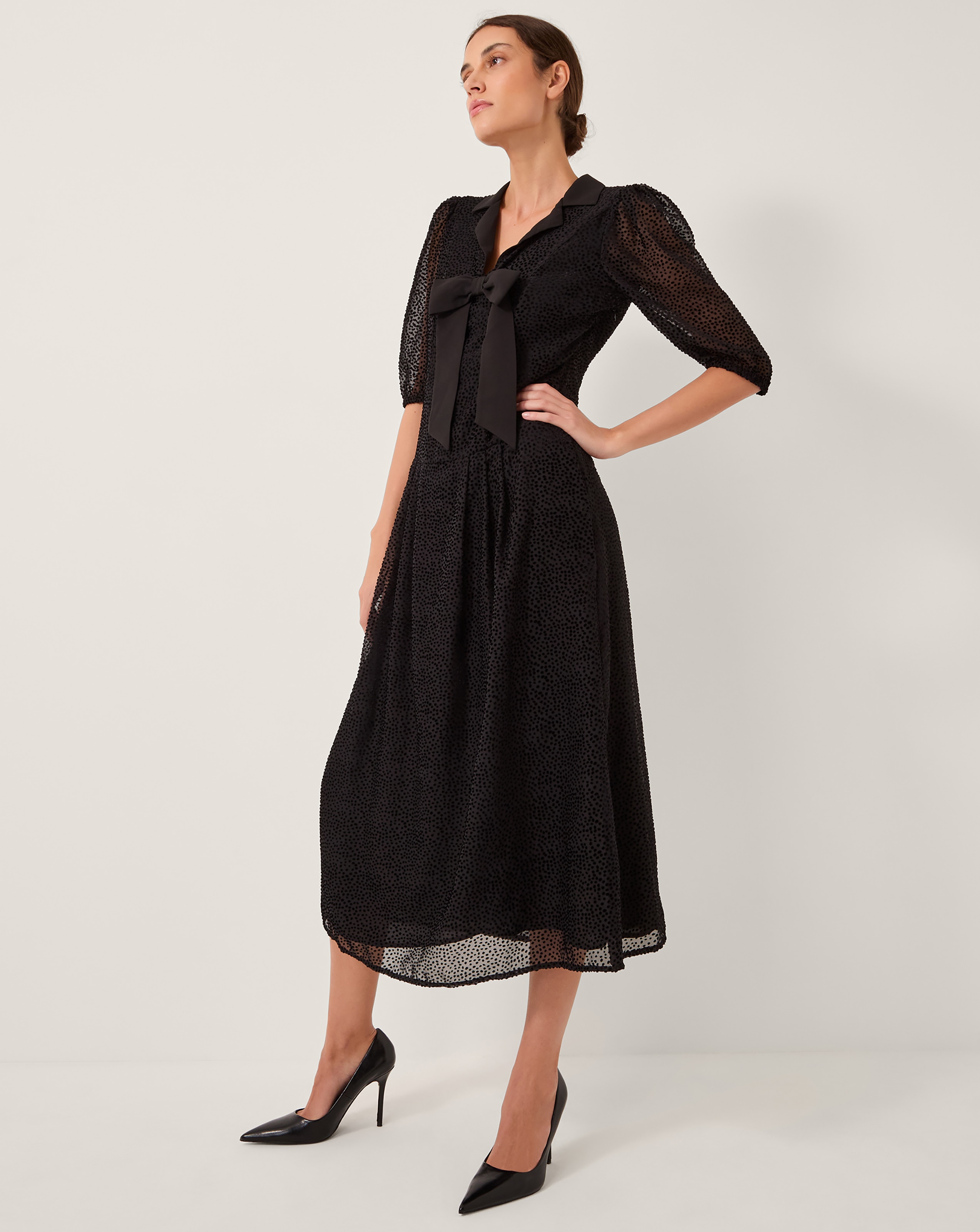 Monsoon Mae Devore Midi Dress