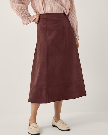 Monsoon Rowan Suedette A-Line Midi Skirt