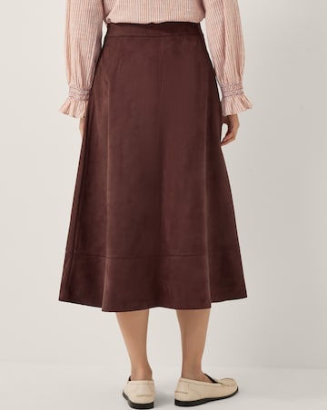 Monsoon Rowan Suedette A-Line Midi Skirt