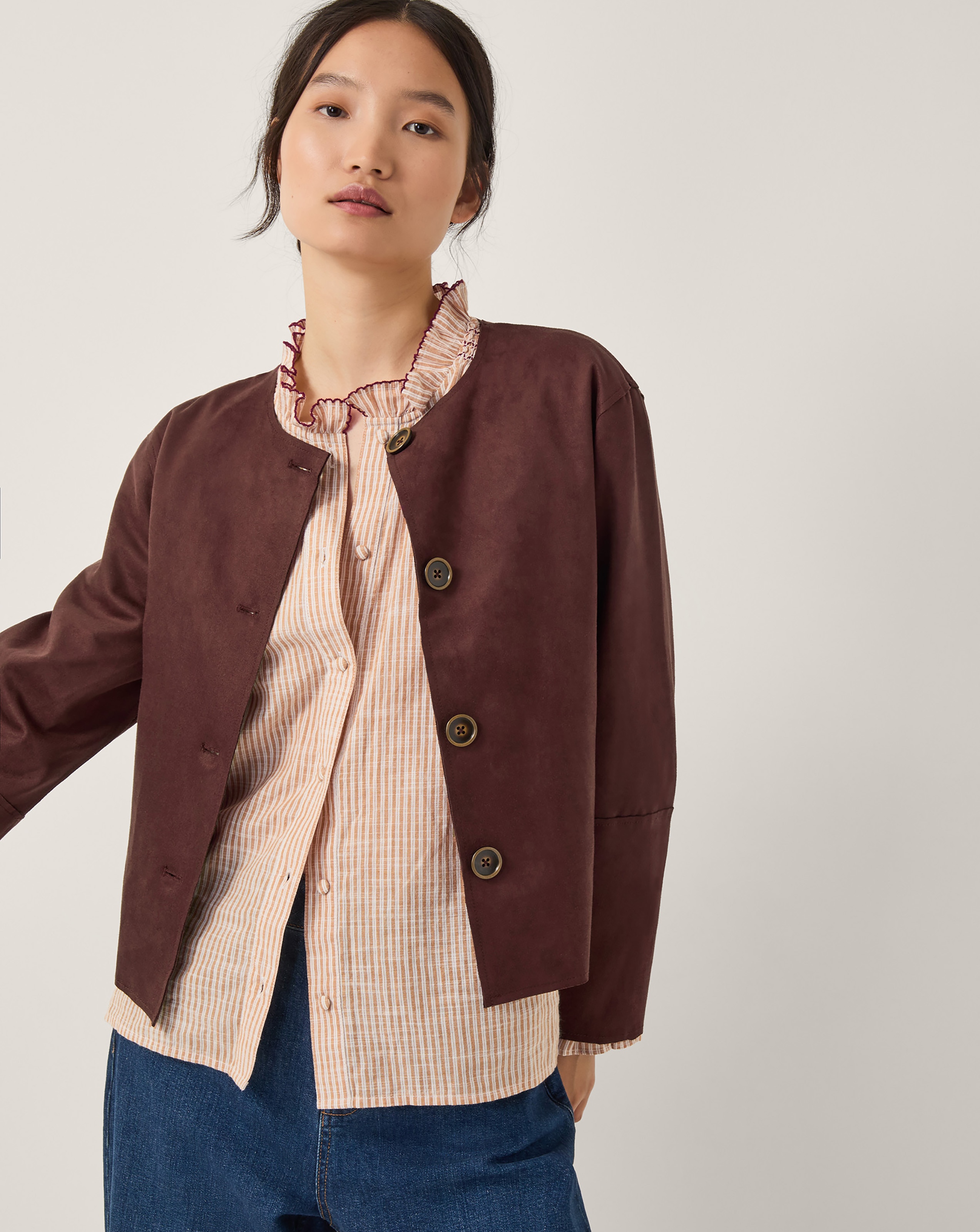 Monsoon Rowan Suedette Jacket