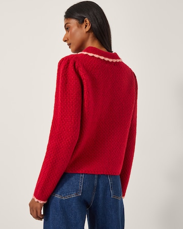 Monsoon Nina Scallop Collar Cardigan