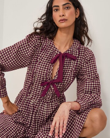 Monsoon Agatha Check Midi Dress