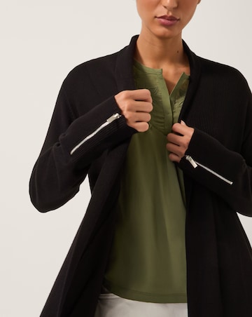 Monsoon Sade Zip Longline Cardigan