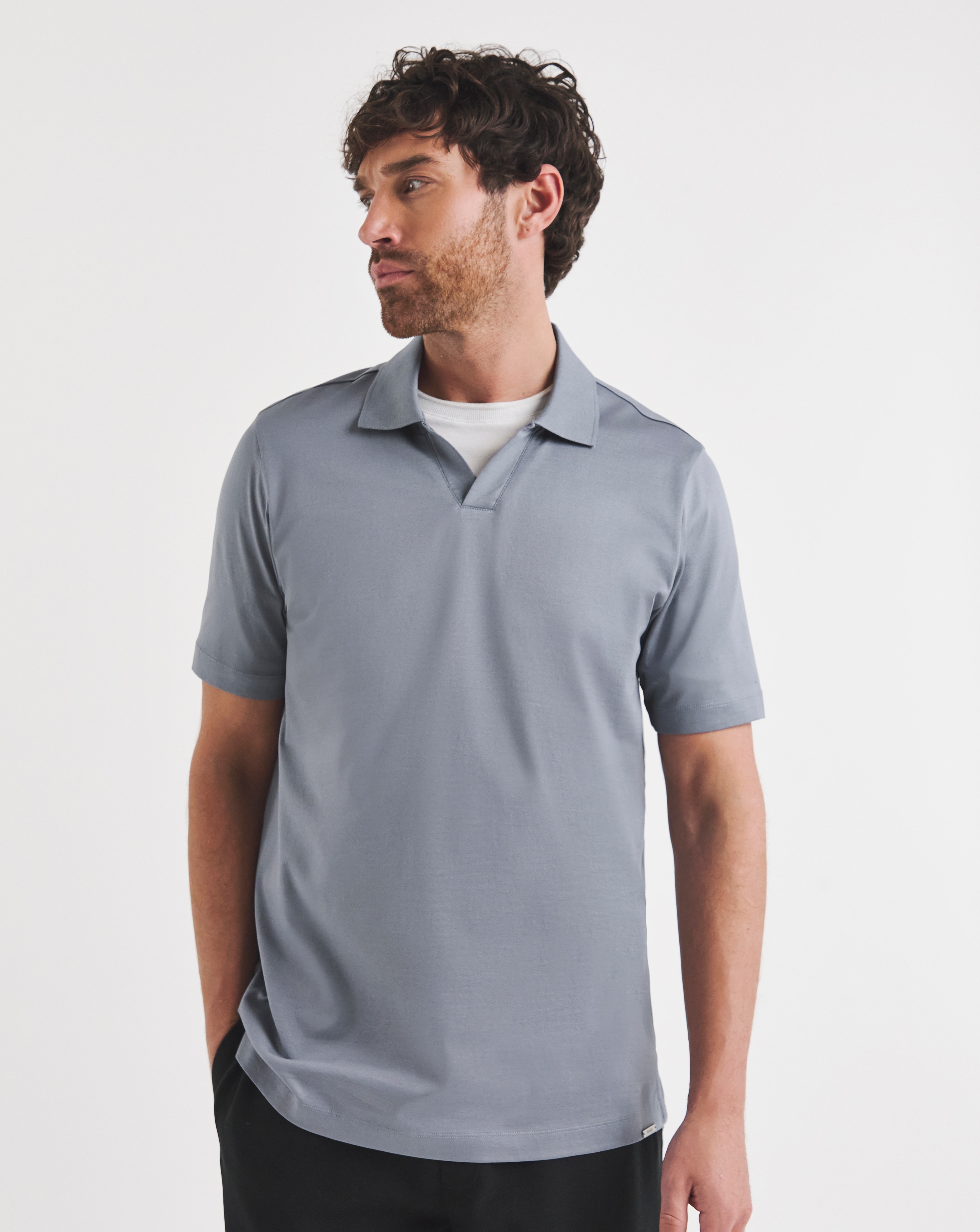 Folio Mercerised Supima Trophy Neck Polo