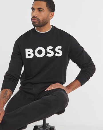 BOSS Logo Crew Sweat - Black