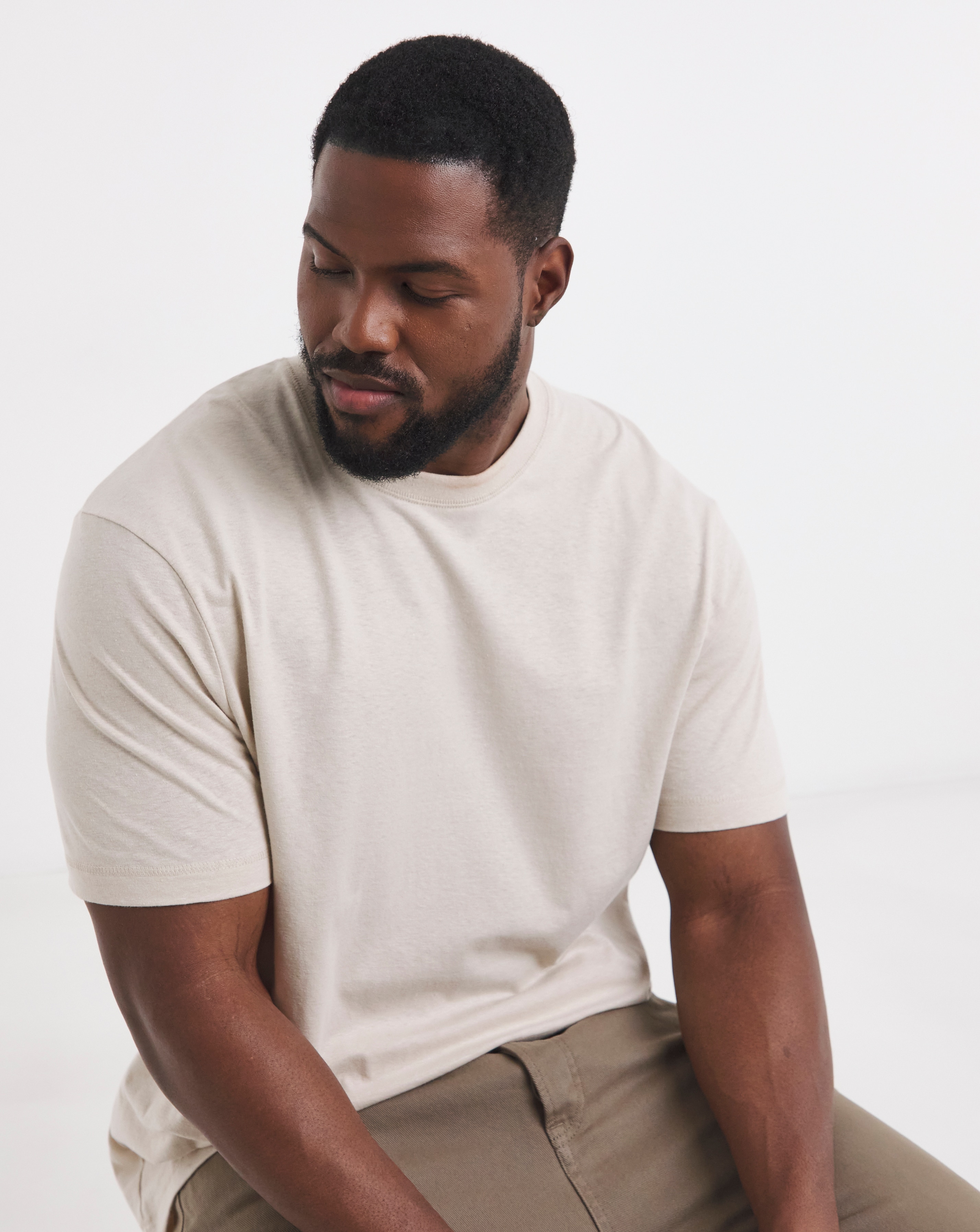 Linen Blend Relaxed Fit T-Shirt