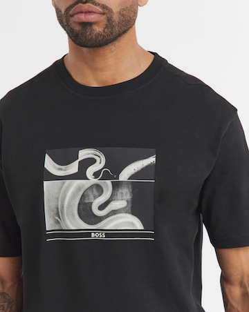BOSS Short Sleeve Graphic Print T-Shirt - Black