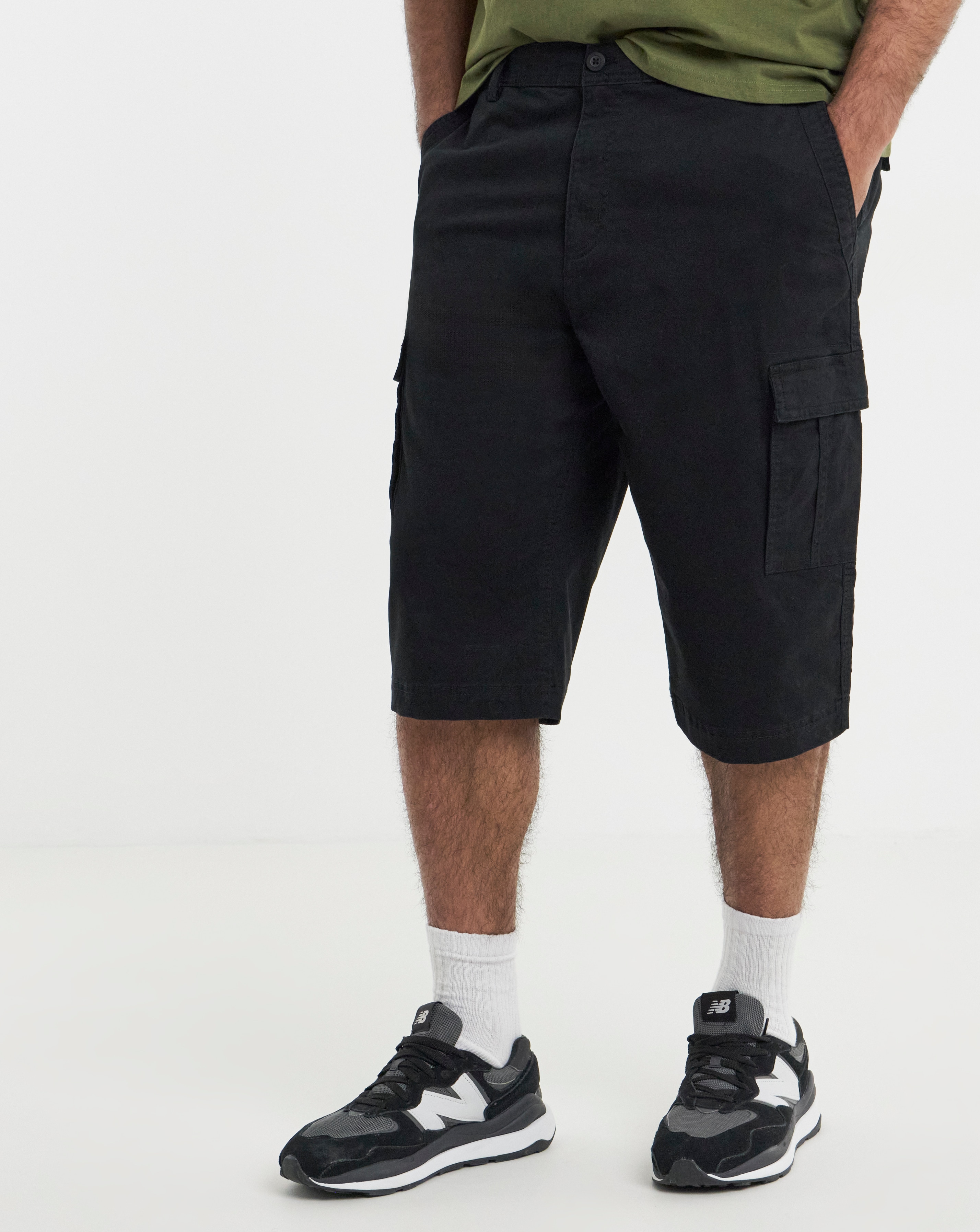 3/4 Length Twill Cargo Short