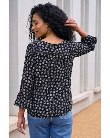 Roman Ditsy Square Neck Top