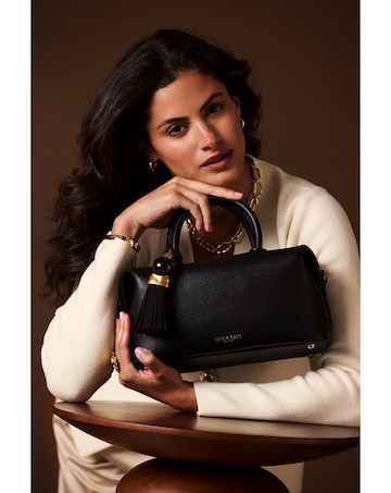 Luella Grey Alessia Black Bowler Tote