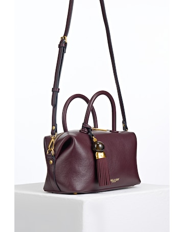 Luella Grey Alessia Black Cherry Bowler Tote