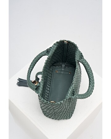 Luella Grey Suky Steel Green Woven Crossbody