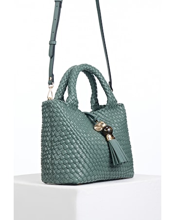Luella Grey Suky Steel Green Woven Crossbody