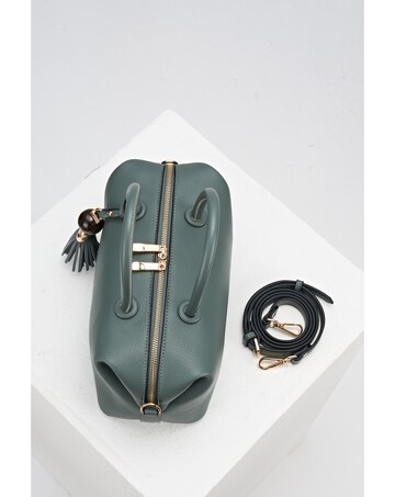 Luella Grey Alessia Steel Green Bowler Tote