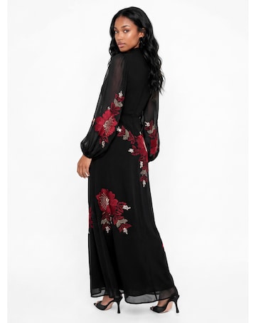 Maya Deluxe Embroidered Maxi Dress