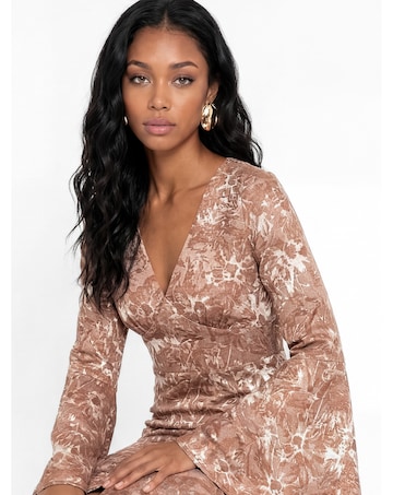 Maya Deluxe Satin Jacquard Dress