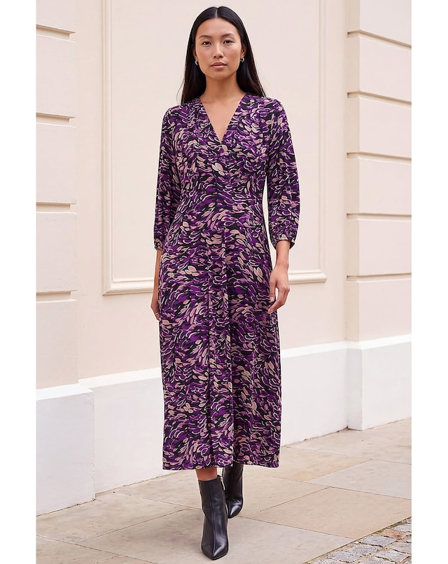 Roman Abstract Print Midi Dress