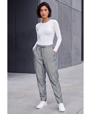 Roman Petite Herringbone Stretch Trouser