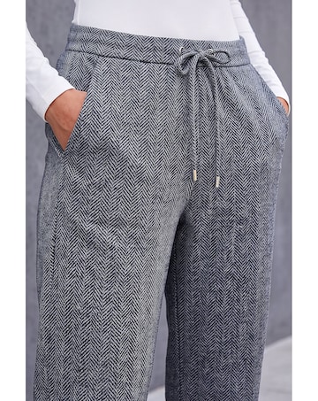 Roman Petite Herringbone Stretch Trouser